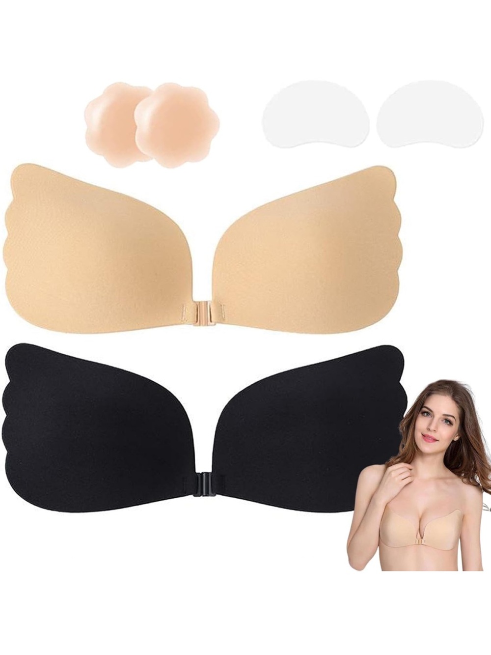 PGITRive Sticky Bra Push up Women, Invisible Adhesive Bra Push up Silicone